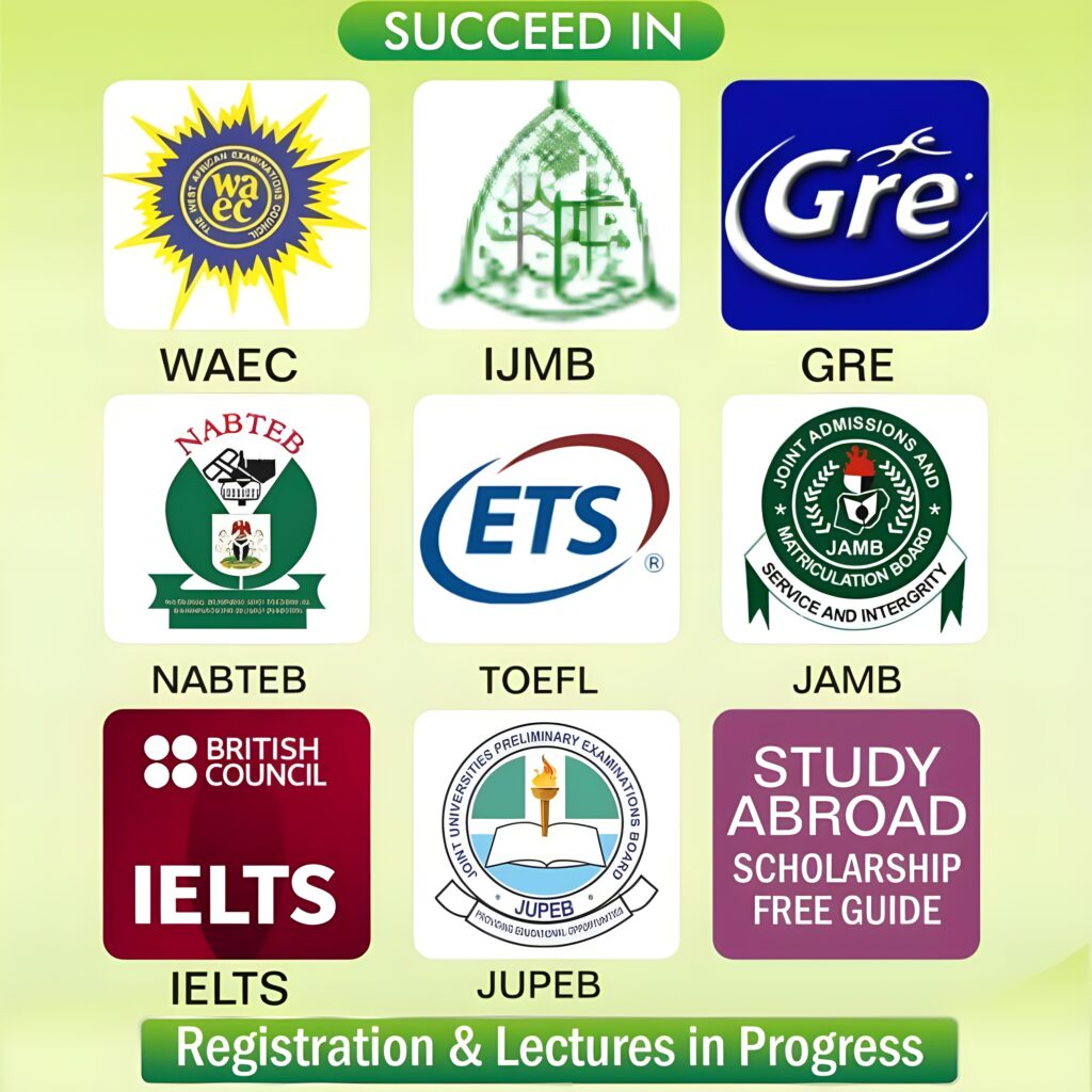 IJMB, TOEFL, IELTS, JUPEB